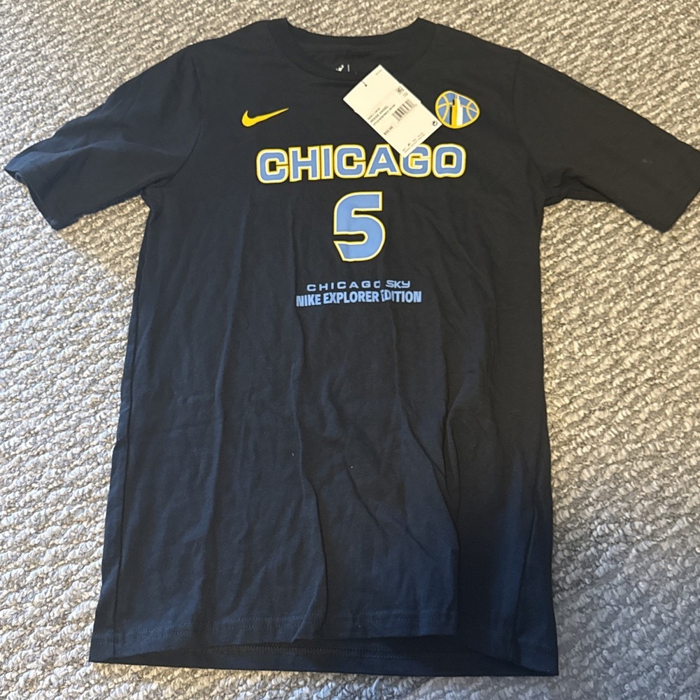 Nike Angel Reese Chicago Sky Explorer Edition Youth L 14/16 Black Shirt‎ #5 WNBA